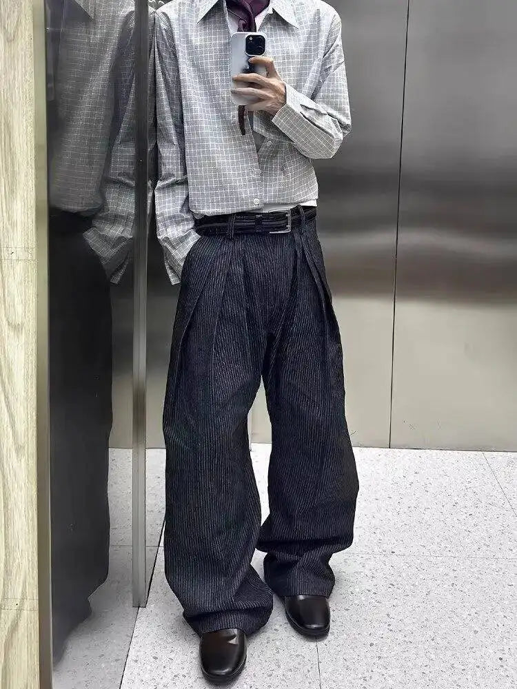 Calça Oversized com Pregas
