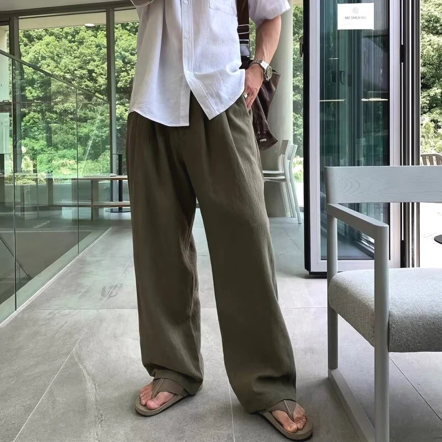 Calça de Algodão e Linho