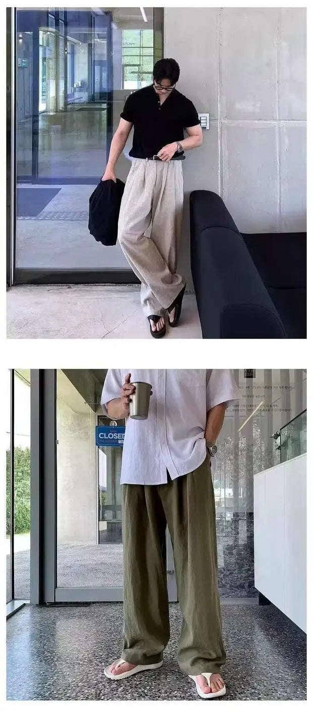 Calça de Algodão e Linho