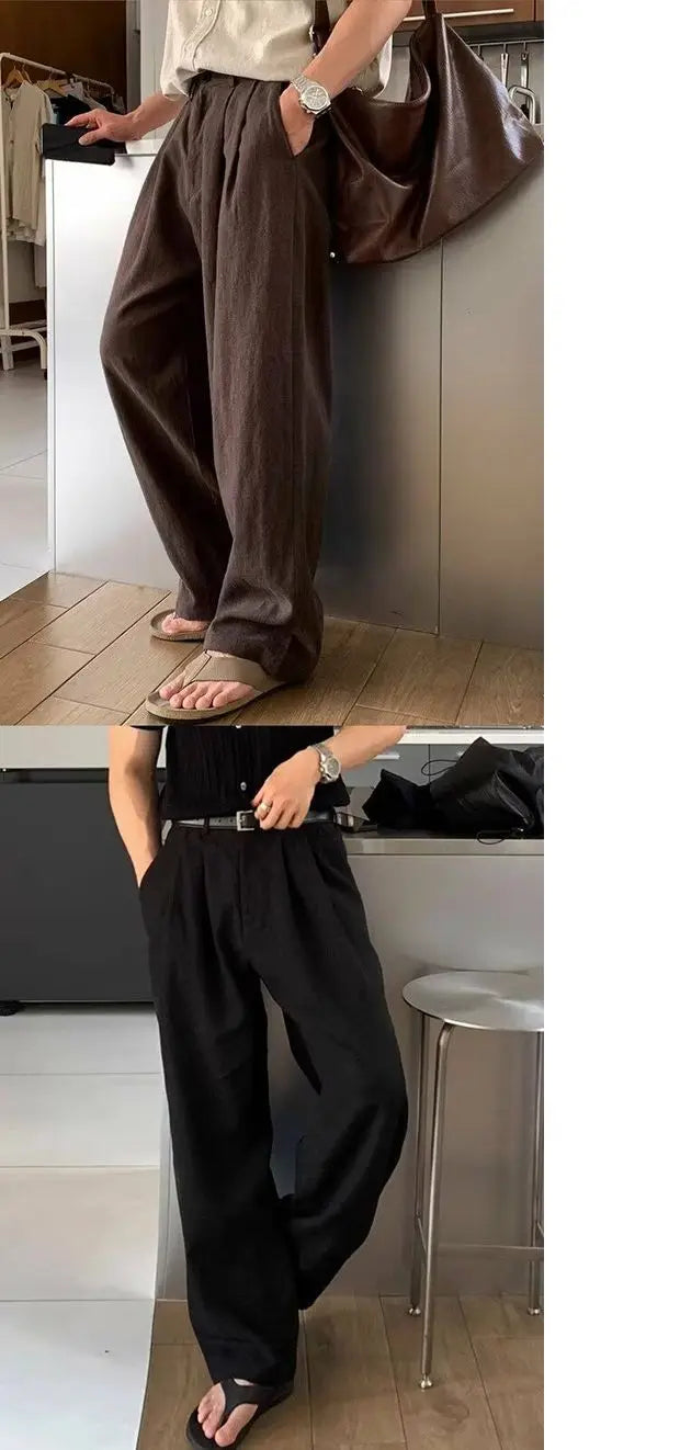 Calça de Algodão e Linho