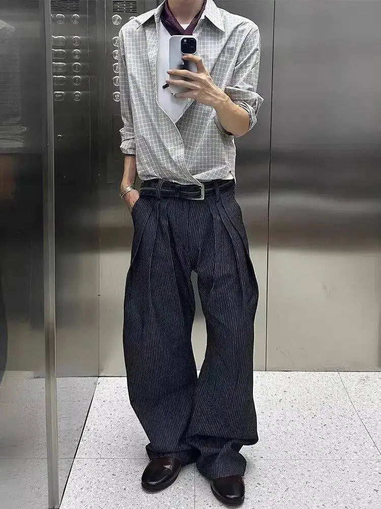Calça Oversized com Pregas