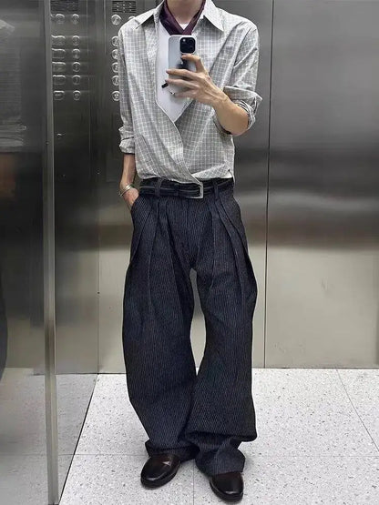 Calça Oversized com Pregas