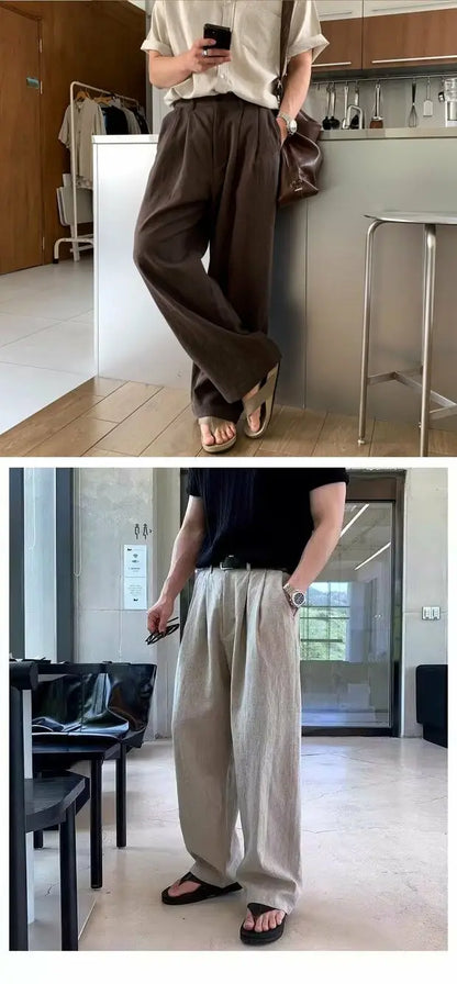 Calça de Algodão e Linho