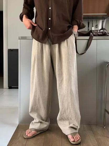 Calça de Algodão e Linho
