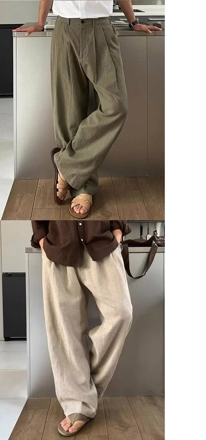 Calça de Algodão e Linho