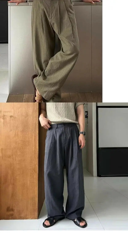 Calça de Algodão e Linho