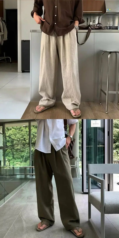 Calça de Algodão e Linho