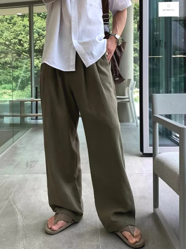 Calça de Algodão e Linho