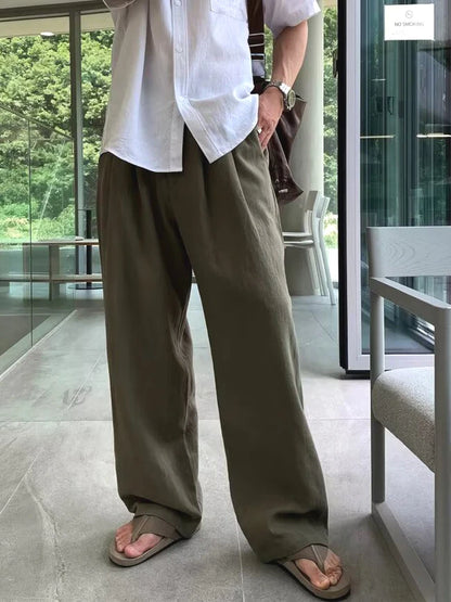 Calça de Algodão e Linho