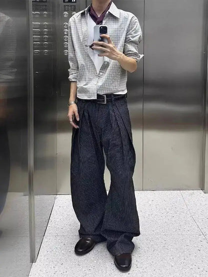 Calça Oversized com Pregas