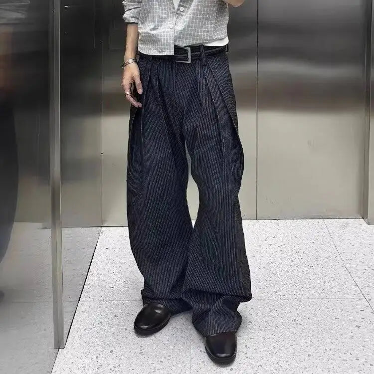 Calça Oversized com Pregas