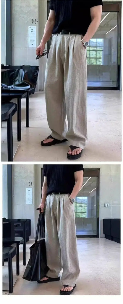 Calça de Algodão e Linho